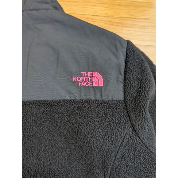 The North Face Polartec Fleece Jacket Black w Pink Logo Medium - Picture 5 of 12